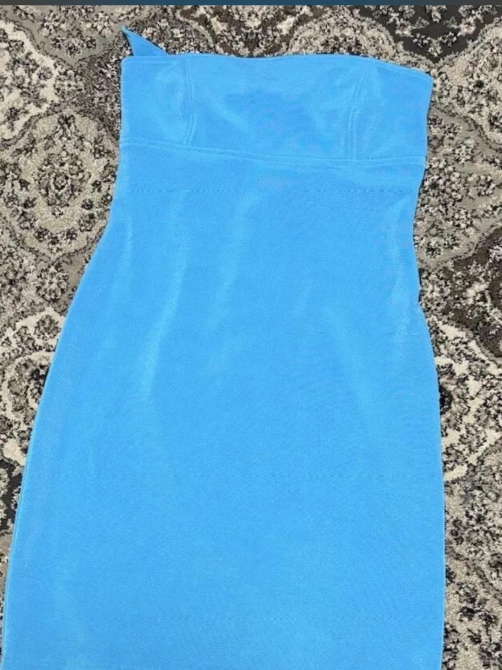Hugo Buscati Strapless Tie Back Bright Blue Dress size S